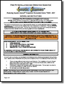 Installation Manual for Installing FireGlass in your Natural Gas Fire Pit